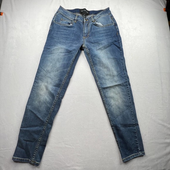 Who What Wear Denim - Who What Wear Women's Blue Cotton-Blend Skinny Leg Jeans Size 4